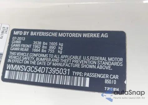 2013 Mini Hardtop Cooper S from USA, damaged, VIN WMWSV3C54DT395031